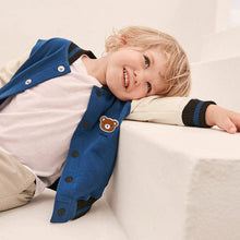 Load image into Gallery viewer, HC1095SE-Winter Plus Velvet Bear Patch Long Sleeve Baseball Jacket