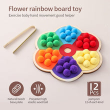 Load image into Gallery viewer, PMZ1258AC-Puzzle color classification flower rainbow board clip ball toy