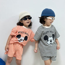 Load image into Gallery viewer, <Taiwan Pavilion>MK0001-【Korean】MK striped short-sleeved top + shorts set