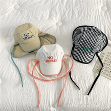 Load image into Gallery viewer, 23051203AC- Korean summer boys and girls thin children's tie sunshade neck hat