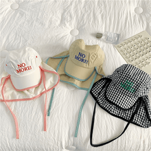 Load image into Gallery viewer, 23051203AC- Korean summer boys and girls thin children's tie sunshade neck hat