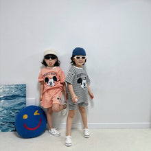 Load image into Gallery viewer, <Taiwan Pavilion>MK0001-【Korean】MK striped short-sleeved top + shorts set