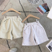 Load image into Gallery viewer, 24D696TG-Korean version ins children's summer fashion new suit boys and girls Korean style casual letter short-sleeved shorts two-piece suit
