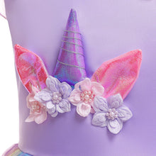 Load image into Gallery viewer, DJS003DS-ins children's clothing foreign trade children's unicorn rainbow dress princess dress festival performance costume princess dress