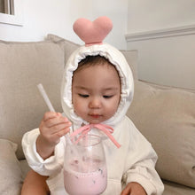 Load image into Gallery viewer, TQ19Q21LS-ins baby clothes spring and autumn infant jumpsuit male and female baby fart clothes long-sleeved love hooded sweatshirt