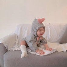 Load image into Gallery viewer, TQ19Q21LS-ins baby clothes spring and autumn infant jumpsuit male and female baby fart clothes long-sleeved love hooded sweatshirt