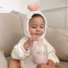 Load image into Gallery viewer, TQ19Q21LS-ins baby clothes spring and autumn infant jumpsuit male and female baby fart clothes long-sleeved love hooded sweatshirt