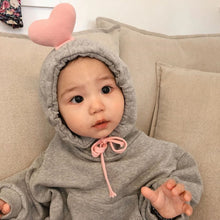 Load image into Gallery viewer, TQ19Q21LS-ins baby clothes spring and autumn infant jumpsuit male and female baby fart clothes long-sleeved love hooded sweatshirt