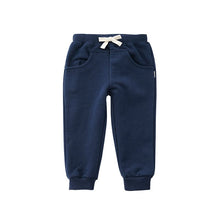 Load image into Gallery viewer, M1356PA- Spring and autumn fleece solid color cuffed sports casual trousers