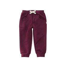 Load image into Gallery viewer, M1356PA- Spring and autumn fleece solid color cuffed sports casual trousers