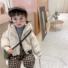 Load image into Gallery viewer, WH121901SE-Winter Korean style cartoon bear hat cotton jacket long sleeve coat