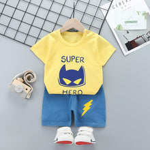 Load image into Gallery viewer, DT16TG-Children's short-sleeved suit pure cotton summer baby clothes Korean version girls T-shirt boys clothing foreign trade children's clothing