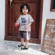 Load image into Gallery viewer, 879SE-Korean children's short-sleeved T-shirts summer new boys and girls letter round neck T-shirts small and medium children's stylish tops