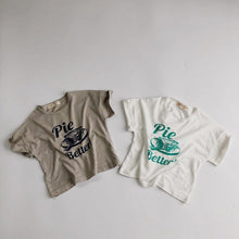 Load image into Gallery viewer, 879SE-Korean children's short-sleeved T-shirts summer new boys and girls letter round neck T-shirts small and medium children's stylish tops