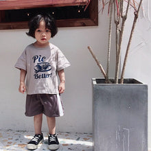 Load image into Gallery viewer, 879SE-Korean children's short-sleeved T-shirts summer new boys and girls letter round neck T-shirts small and medium children's stylish tops