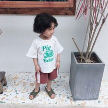 Load image into Gallery viewer, 879SE-Korean children's short-sleeved T-shirts summer new boys and girls letter round neck T-shirts small and medium children's stylish tops