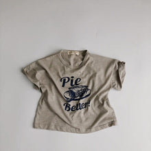 Load image into Gallery viewer, 879SE-Korean children's short-sleeved T-shirts summer new boys and girls letter round neck T-shirts small and medium children's stylish tops