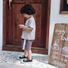 Load image into Gallery viewer, 879SE-Korean children's short-sleeved T-shirts summer new boys and girls letter round neck T-shirts small and medium children's stylish tops