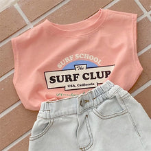 Load image into Gallery viewer, 24D1436PCW- Korean version of the letter printing personality simple casual parent-child tops