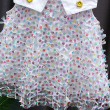 Load image into Gallery viewer, WH80306DS-Girls Skirt Rainbow Dot Mesh Princess Skirt Dress