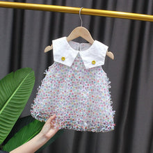 Load image into Gallery viewer, WH80306DS-Girls Skirt Rainbow Dot Mesh Princess Skirt Dress