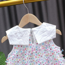 Load image into Gallery viewer, WH80306DS-Girls Skirt Rainbow Dot Mesh Princess Skirt Dress