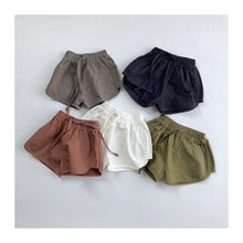 Load image into Gallery viewer, 885PA-Korean children's clothing 2021 summer new products children's solid color waist tie small and medium children's casual shorts multi-color Korean version hot pants
