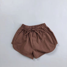Load image into Gallery viewer, 885PA-Korean children's clothing 2021 summer new products children's solid color waist tie small and medium children's casual shorts multi-color Korean version hot pants