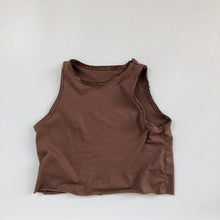 Load image into Gallery viewer, 958SE-Children's vest Korean version children's clothing 2022 summer new boys and girls solid color soft glutinous heart forest sleeveless t-shirt vest