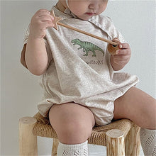 Load image into Gallery viewer, 24D995LS-ins Korean version of the new summer baby jumpsuit male and female baby soft and comfortable cute fart dinosaur romper