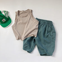 Load image into Gallery viewer, 958SE-Children's vest Korean version children's clothing 2022 summer new boys and girls solid color soft glutinous heart forest sleeveless t-shirt vest