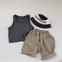 Load image into Gallery viewer, 958SE-Children's vest Korean version children's clothing 2022 summer new boys and girls solid color soft glutinous heart forest sleeveless t-shirt vest