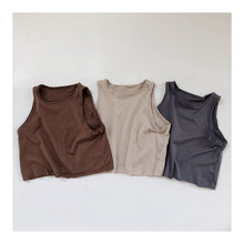 Load image into Gallery viewer, 958SE-Children's vest Korean version children's clothing 2022 summer new boys and girls solid color soft glutinous heart forest sleeveless t-shirt vest