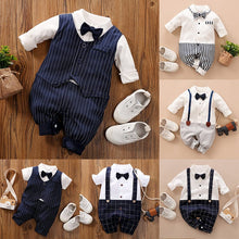 Load image into Gallery viewer, LTY2443LS-Baby jumpsuit crawling clothes cross-border newborn romper gentleman clothes