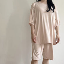 將圖片載入圖庫檢視器 ER055PCW-夏款韓版薄款兒童家居短袖上衣+短褲套裝