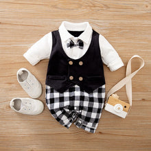 Load image into Gallery viewer, LTY2443LS-Baby jumpsuit crawling clothes cross-border newborn romper gentleman clothes