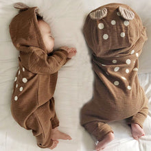 Load image into Gallery viewer, 23112201LS- Korean version of cute deer hooded jumpsuit for going out