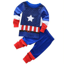 Load image into Gallery viewer, WH91208TG-New children's pajamas boys cotton long-sleeved children's clothing boys and children's small and medium children's home clothes suit