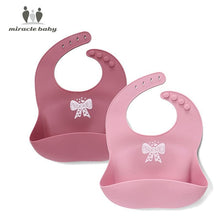 Load image into Gallery viewer, 20201109AC-Silicone bib waterproof disposable tableware silicone bib baby bib disposable bib (2 pieces)