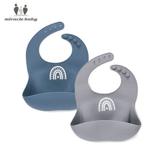 Load image into Gallery viewer, 20201109AC-Silicone bib waterproof disposable tableware silicone bib baby bib disposable bib (2 pieces)