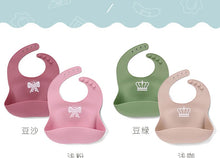 Load image into Gallery viewer, 20201109AC-Silicone bib waterproof disposable tableware silicone bib baby bib disposable bib (2 pieces)