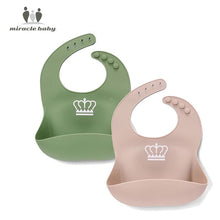 Load image into Gallery viewer, 20201109AC-Silicone bib waterproof disposable tableware silicone bib baby bib disposable bib (2 pieces)