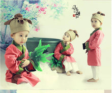 將圖片載入圖庫檢視器 WH91607TG-漢服男童兒童古裝男女孩國學書僮服裝小和尚衣服演出服幼兒寶寶