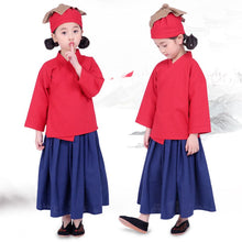 將圖片載入圖庫檢視器 WH91607TG-漢服男童兒童古裝男女孩國學書僮服裝小和尚衣服演出服幼兒寶寶