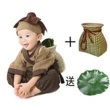 將圖片載入圖庫檢視器 WH91607TG-漢服男童兒童古裝男女孩國學書僮服裝小和尚衣服演出服幼兒寶寶