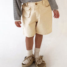 Load image into Gallery viewer, 21D311PA-Children's summer wear ins Korean version children's pants boys and girls Japanese and Korean style wide-leg retro elastic loose personality denim shorts