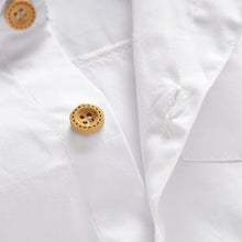 Load image into Gallery viewer, 19B105TG-Foreign trade European and American boy white romper overalls bow tie gentleman three-piece suit