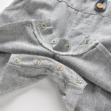 Load image into Gallery viewer, 19B105TG-Foreign trade European and American boy white romper overalls bow tie gentleman three-piece suit