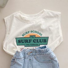 Load image into Gallery viewer, 24D1436PCW- Korean version of the letter printing personality simple casual parent-child tops