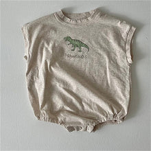 Load image into Gallery viewer, 24D995LS-ins Korean version of the new summer baby jumpsuit male and female baby soft and comfortable cute fart dinosaur romper